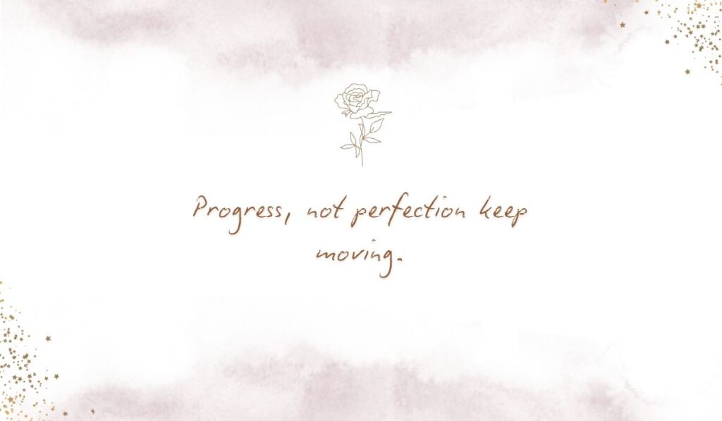 White canvas with light pink watercolor corners and a single rose outline drawing with the cursive text, "Hard work today brings results by Friday."