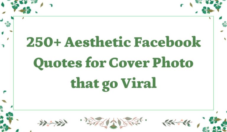 250+ Aesthetic Facebook Quotes for Cover Photo that go Viral