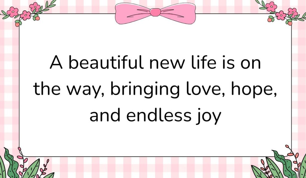 Charming white card featuring a pink gingham background pattern and a large pink bow graphic at the top center, displaying thank you messages for bus driver: "A beautiful new life is on the way, bringing love, hope, and endless joy".