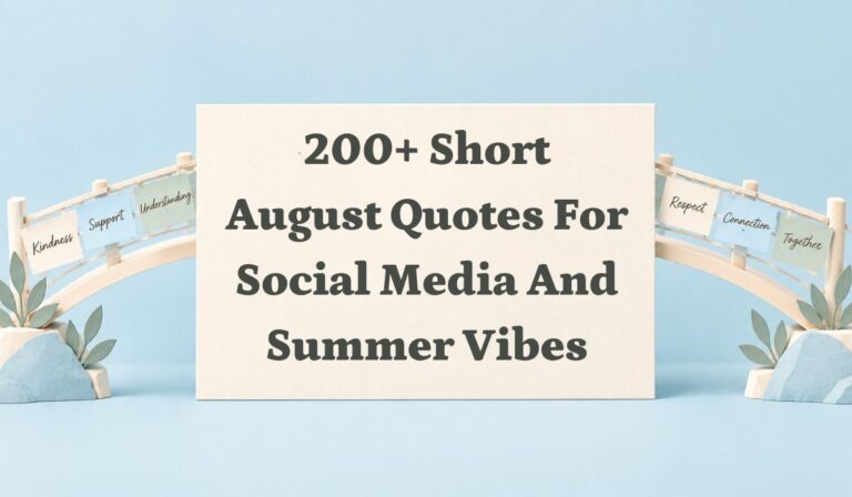 200+ Short August Quotes for Social Media and Summer Vibes