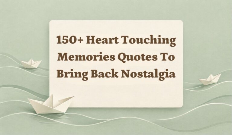 150+ Heart Touching Memories Quotes to Bring Back Nostalgia