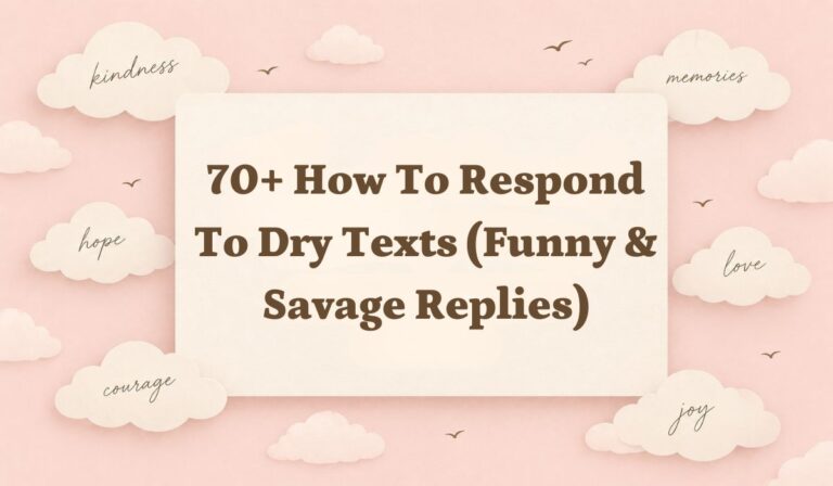70+ How to Respond to Dry Texts (Funny & Savage Replies)