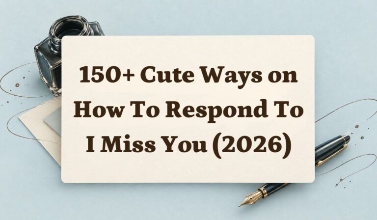 150+ Cute Ways on How to Respond to I Miss You (2026)