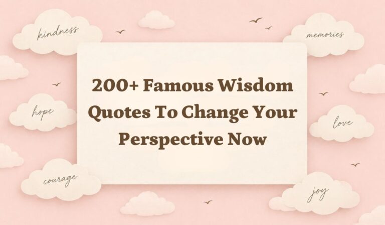 200+ Famous Wisdom Quotes to Change Your Perspective Now